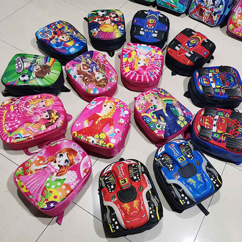 Cross-border cartoon children's schoolbag new kindergarten backpack baby cute backpack trendy boys and girls egg shell bag