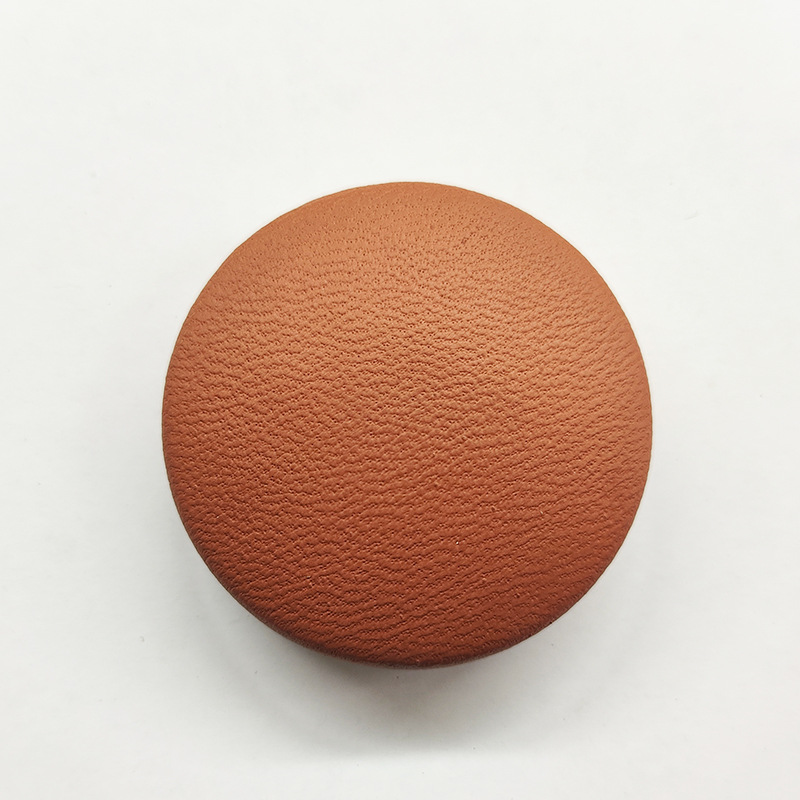 Brown hardware leather case car metal aromatherapy protective case PU case leather processing aromatherapy leather case customization