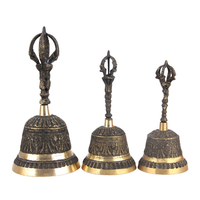 Brass King Kong Bells and Pestles Hand Rattling Bells and Bells French Bells National Musical Instruments Nepal Bronze Bells Ornaments
