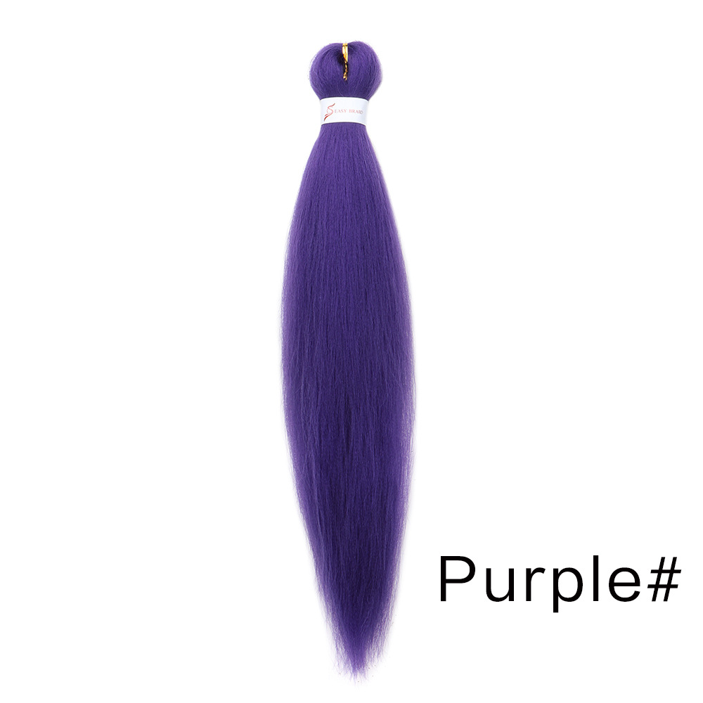 Foreign trade EZ big braid 20 inch gradient color big braid Easy braid low temperature silk chemical fiber hair African dirty braid