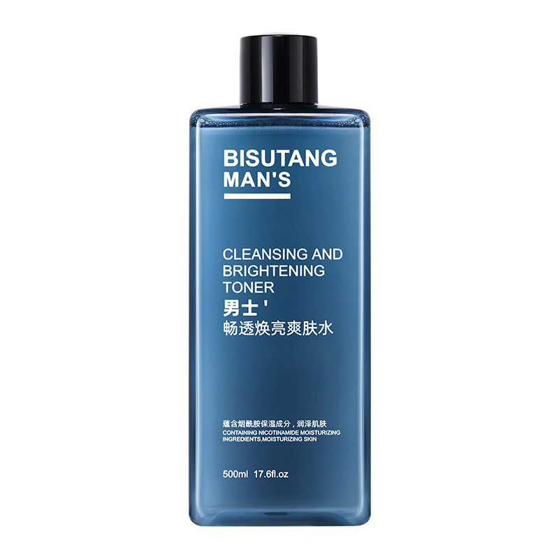 Bisutang Men's Brightening Toner 500ml Oil Control Moisturizing Refreshing Pore Shrinking Essence Water Wholesale