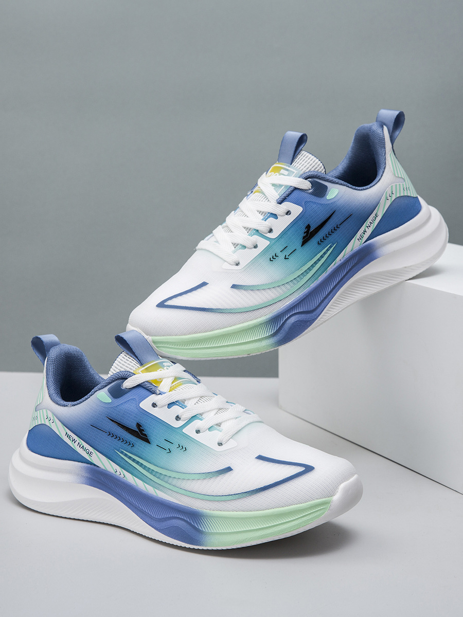 Summer New Mesh Breathable Couple Shoes Fashion Trendy Running Shoes Lightweight Soft Sole Casual Sports Cross-Border Men's Shoes