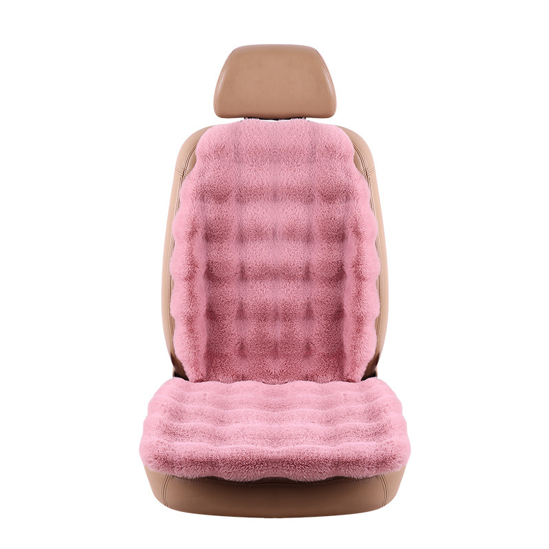 New Winter Car Seat Cushion Bubble Velvet Car Seat Cushion Rabbit Plush Warm Full Car Cover Seat Small Waist