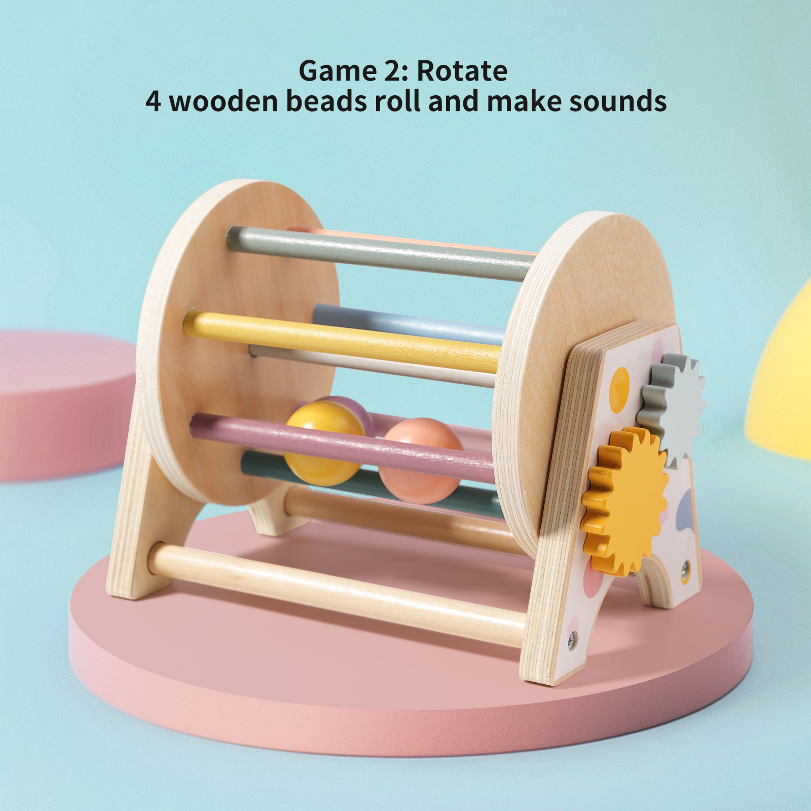 Montessori teaching aids textile rolling drum children 1 a 2 year old baby educational toys Montessori kindergarten