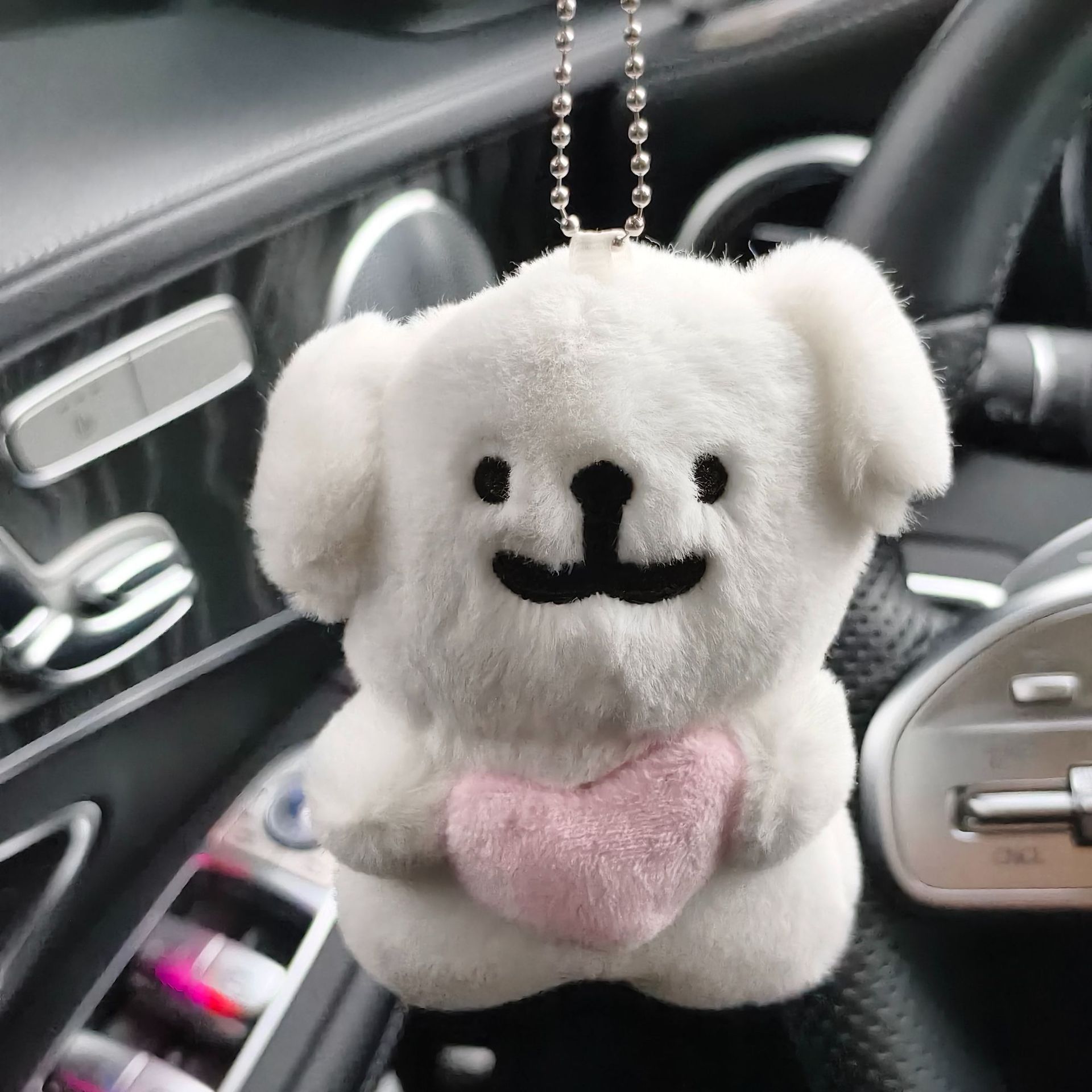 Line Puppy Keychain Pendant Doll Plush Doll Grabber Doll Wholesale Gift Cute Cartoon Head Pendant