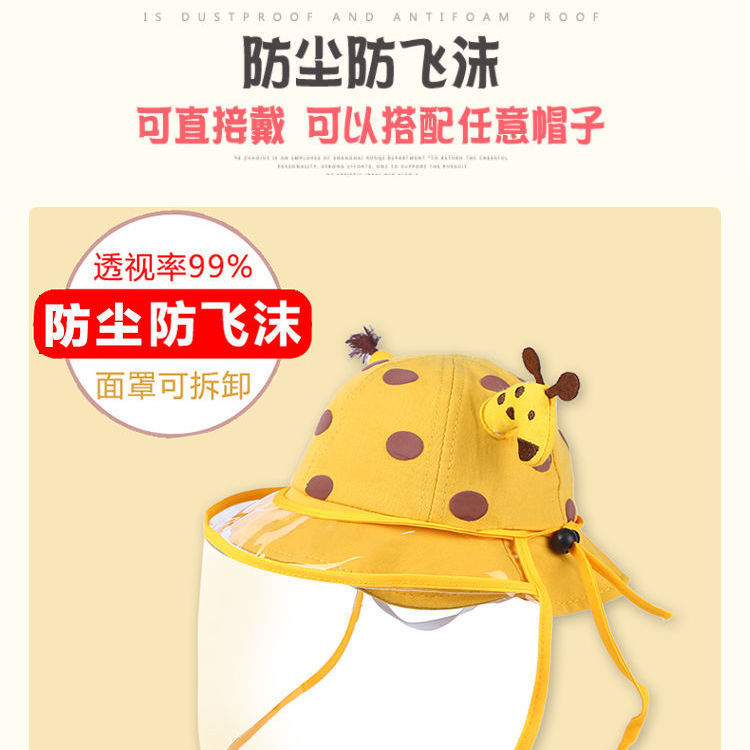 Infant Protective Mask Empty Top Removable Folding Anti-Saliva Fisherman Cap Children's Basin Cap Anti-droplet