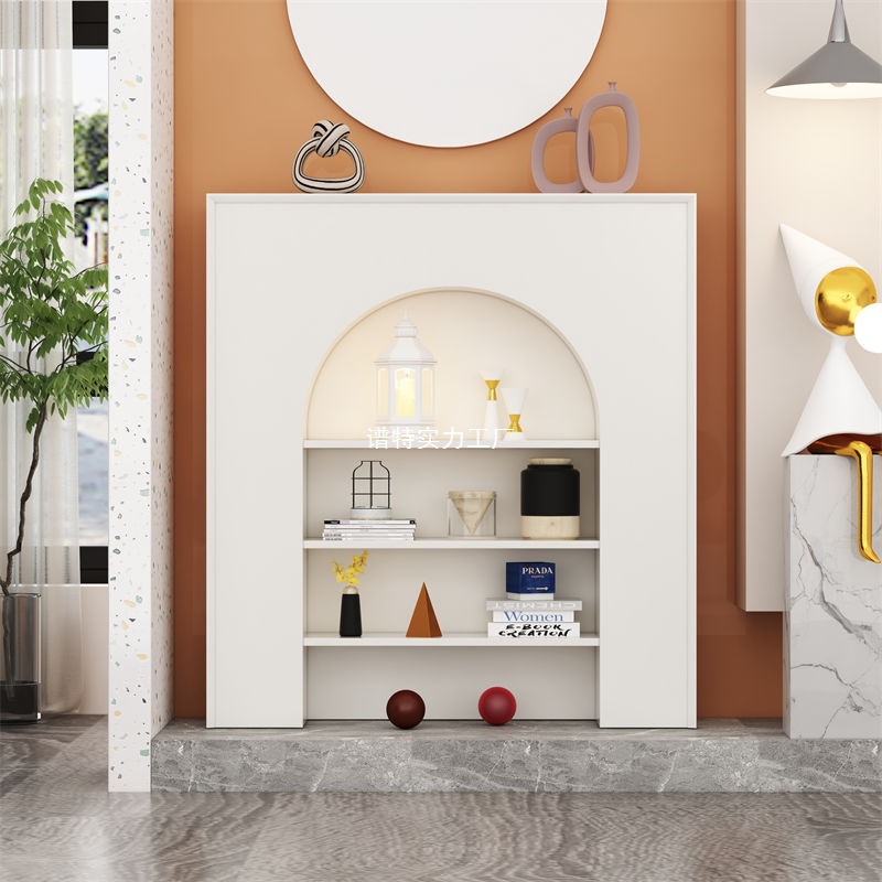 Fireplace Decorative Cabinet Simple Modern Living Room Entrance Cabinet Live Room Decoration Display Cabinet Side Cabinet White