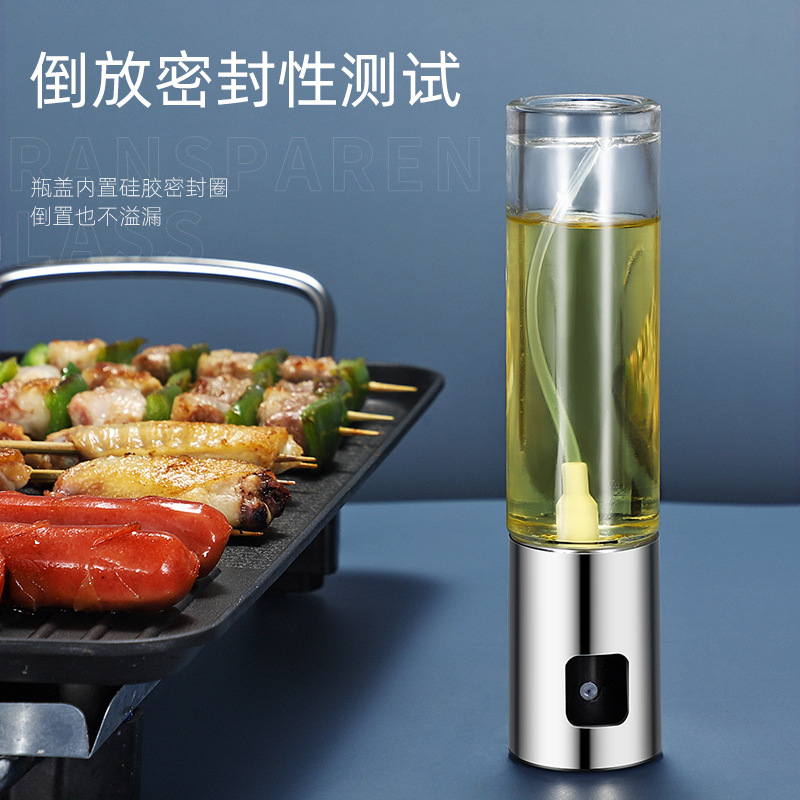 304 stainless steel spray bottle glass spray pot soy sauce vinegar sprayer glass spray bottle kitchen press spray bottle