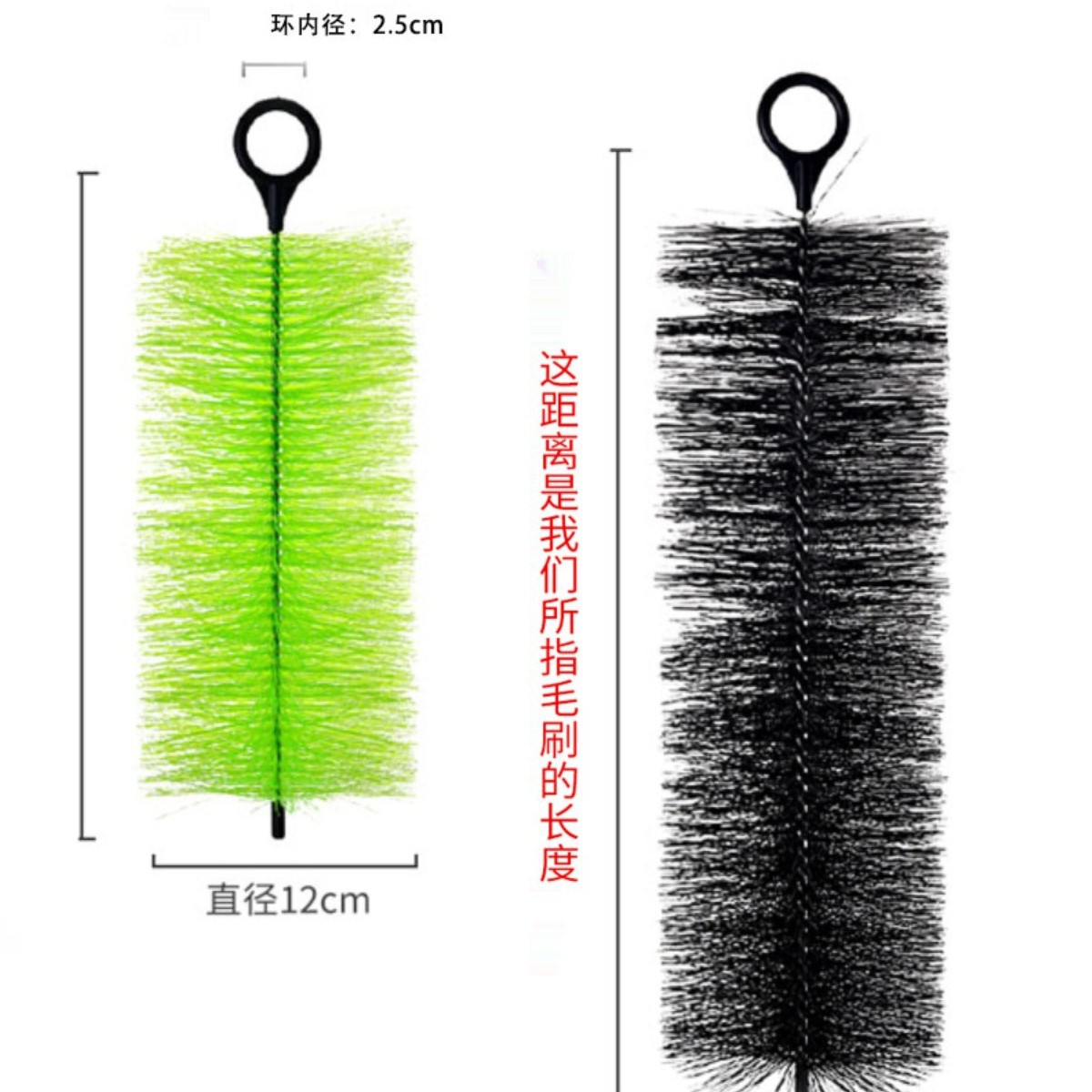 Fish Pond Filter Brush Large Aquarium Koi Filter Pool Black Cross Brush Fish Tank Filter Material Stainless Steel Brush