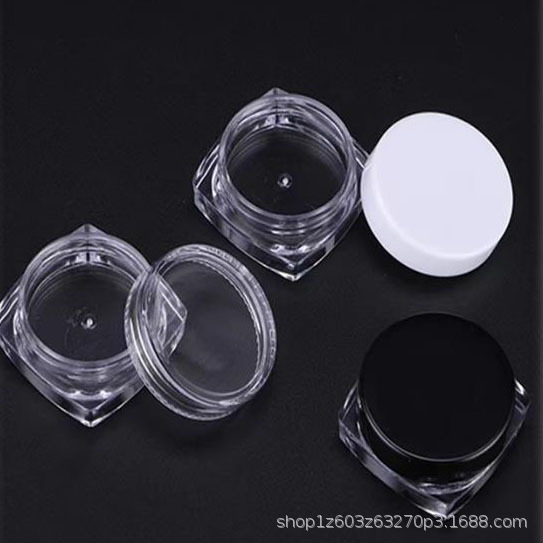Маленькая квадратная бутылка для хранения ногтей, алмазов, магического зеркального порошка, блесток, волшебных бусинок