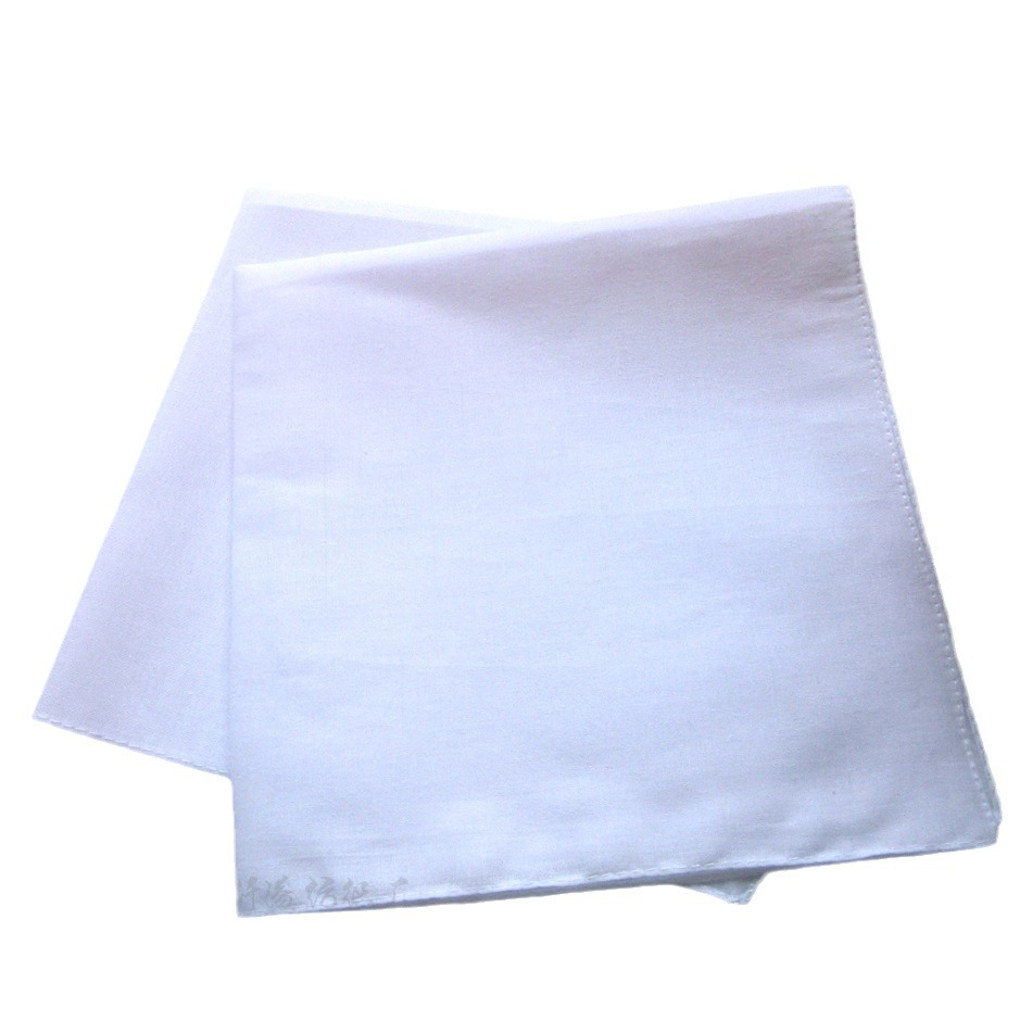White handkerchief tie-dyed square cotton blue-dyed white handkerchief school teaching handkerchief toddler rubbings handmade DIY