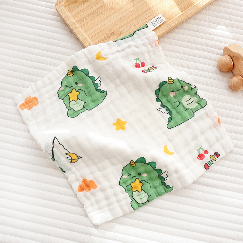 [affordable] six layers of 30x 30cm cotton small square gauze baby soft bubble cotton saliva towel