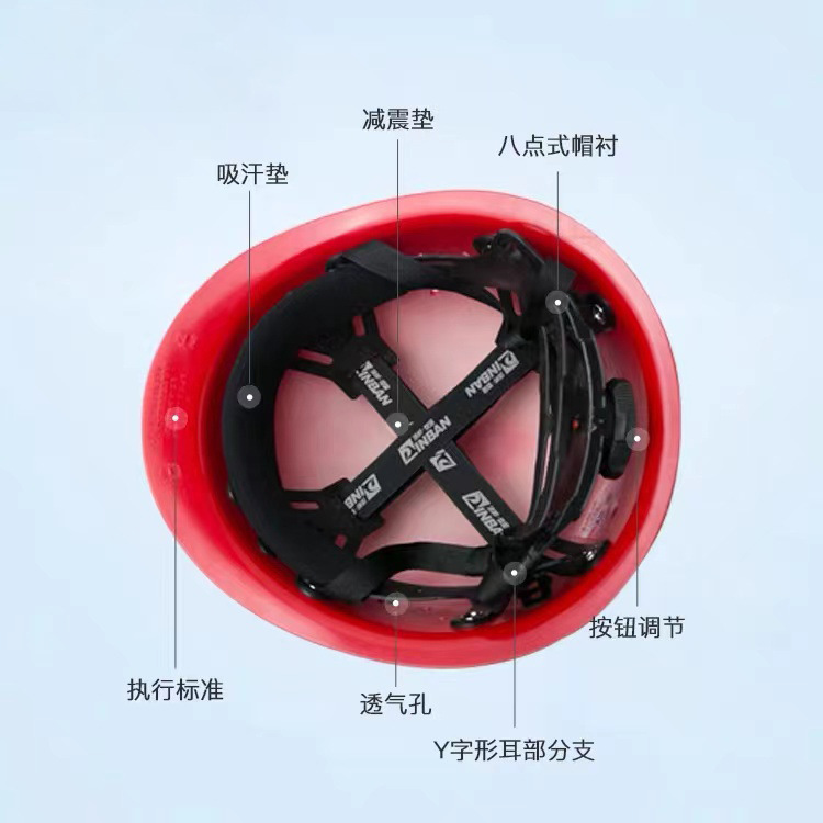 Safety helmet national standard ABS construction site thickened reinforced V-type summer breathable safety helmet can be printed