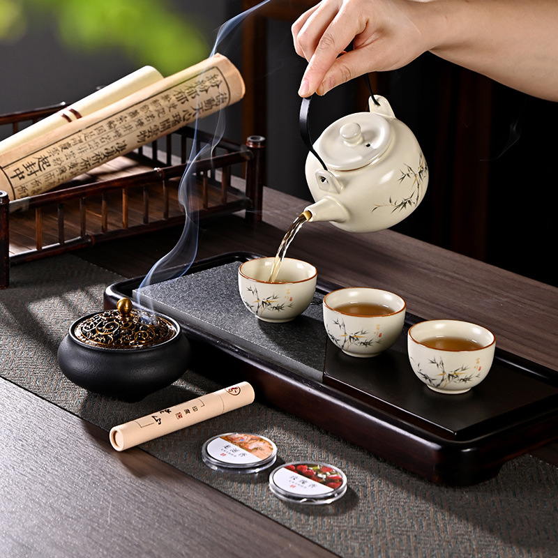 Tea Set Gift Box for Elders, Kung Fu High-End Business Souvenirs, Practical Tea Sets, Tea Ceremony Wholesale