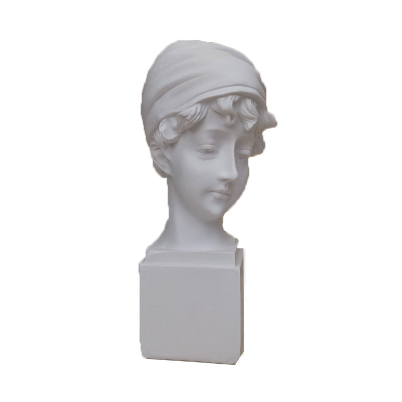 Small size Nordic David resin plaster statue art head portrait decoration figure sculpture living room wine cabinet home decoration