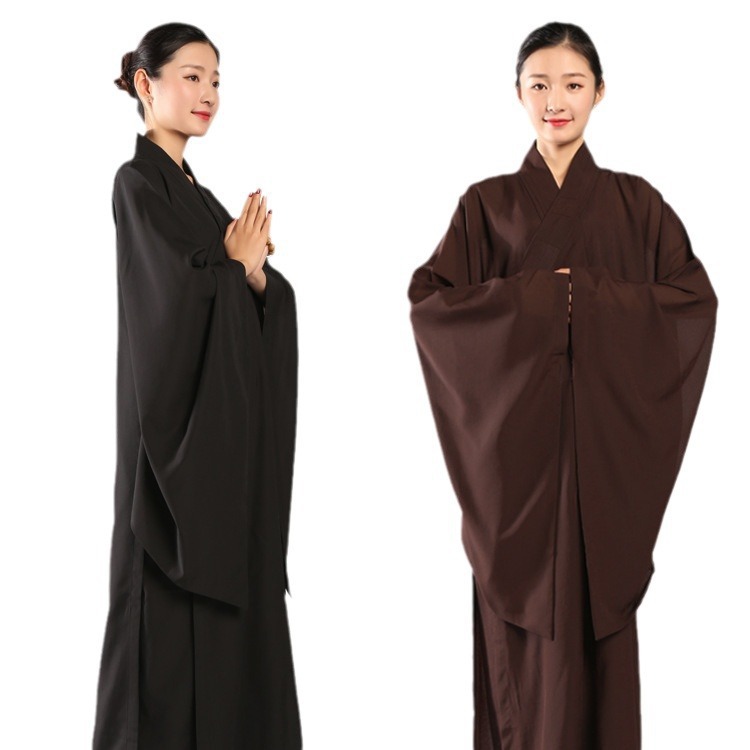 Buddha Hall Buddha Worshiping Dharma Association Haiqing Justifu Female Men's Monk's Suit Monk's Suit Buddha's Suit Haiqing Saffron Brown