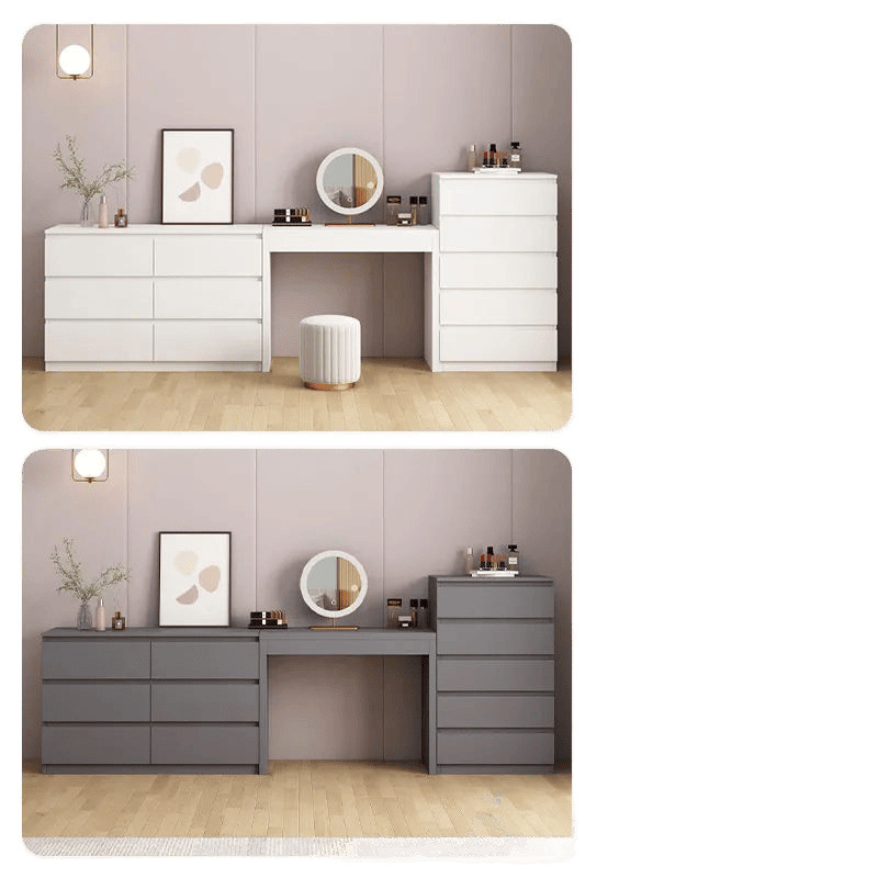 New Desk Dresser Can Be Integrated with Cupboard Storage Cabinet Makeup Table Simple Bedroom Dresser Storage Cabinet Wholesale