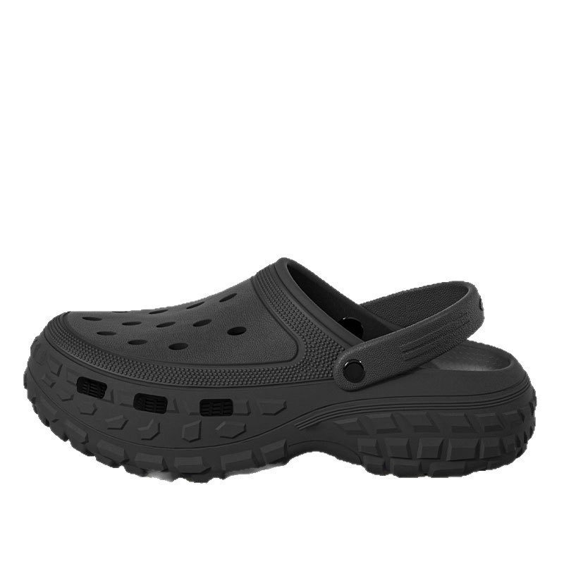 Thick-Soled Croc Shoes Men's Outerwear Summer New Anti-Slip Non-Stinky Beach Sandals Baotou Sandals Men's Hot Sale