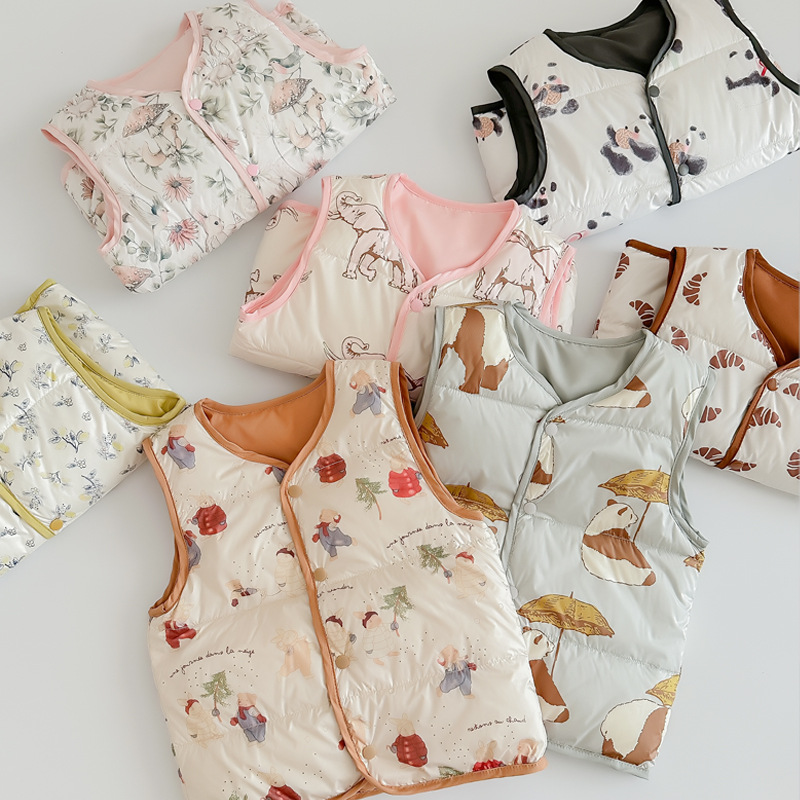 New National Standard 90 White Duck down Kidsren's down Vest Girl Baby Warm Vest Baby down Vest