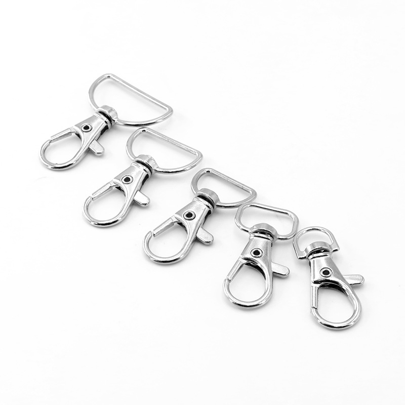 Electroplated Zinc Alloy Fish Mouth Buckle, Lanyard Accessories, Pet Dog Buckle, DIY Keychain, Bag Metal Fish Eye Buckle