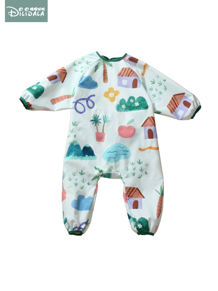 Baby Crawling Clothes, Anti-Dirty Crawling Clothes, Baby One-Piece Smocks, Newborn Clothes, Children's Full-Body Smocks, Crawling Clothes