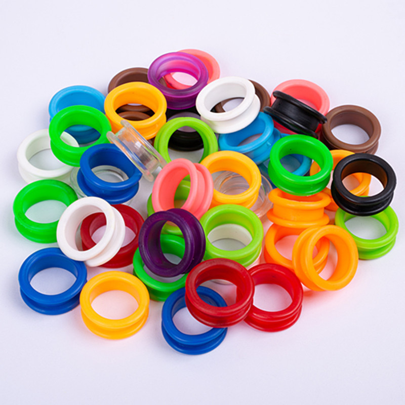 Scissors Ring Silicone Ring Set Beauty Pet Scissors Accessories Finger Protection Ring Non-Slip Colorful Finger Ring Set