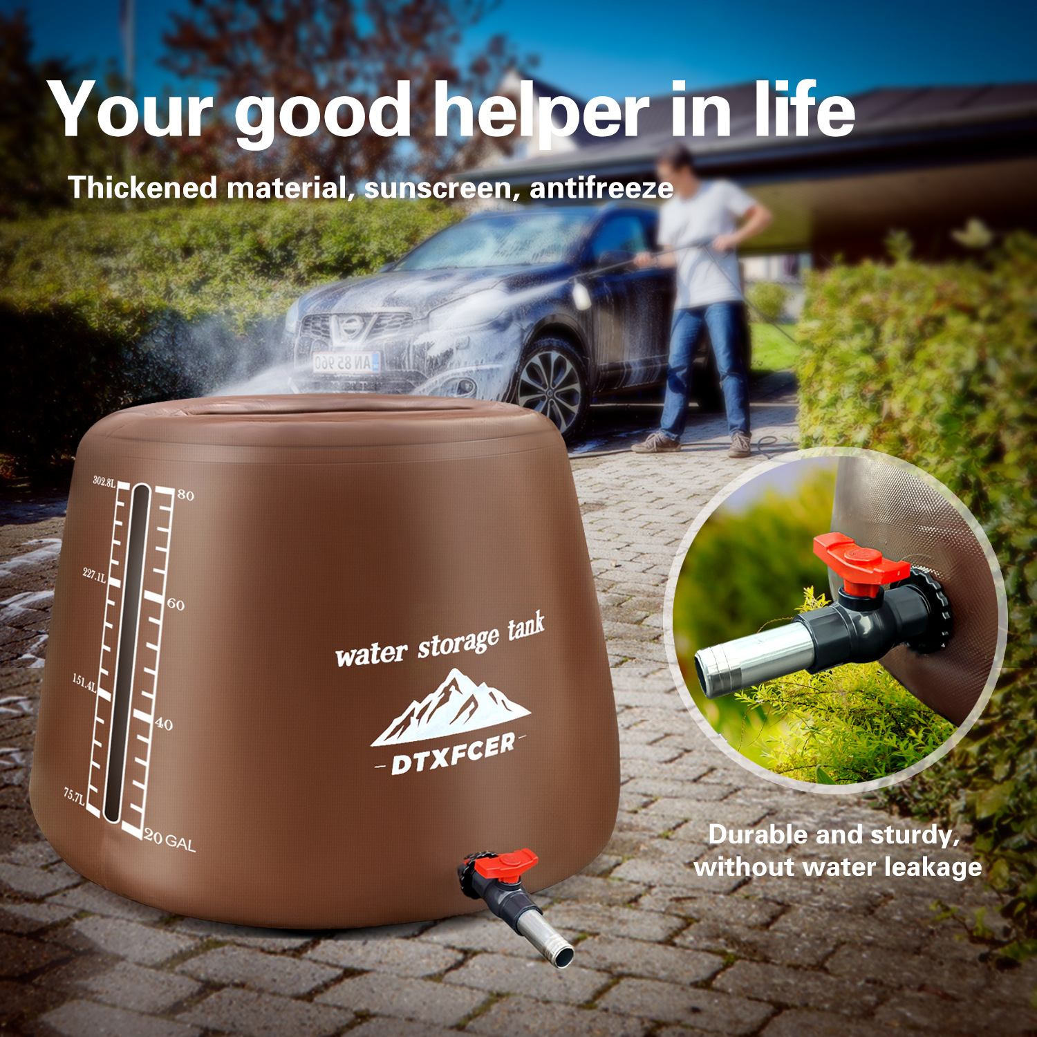 Американский патентованный складной резервуар для хранения воды, надувное ведро для сада, сельскохозяйственный водоем