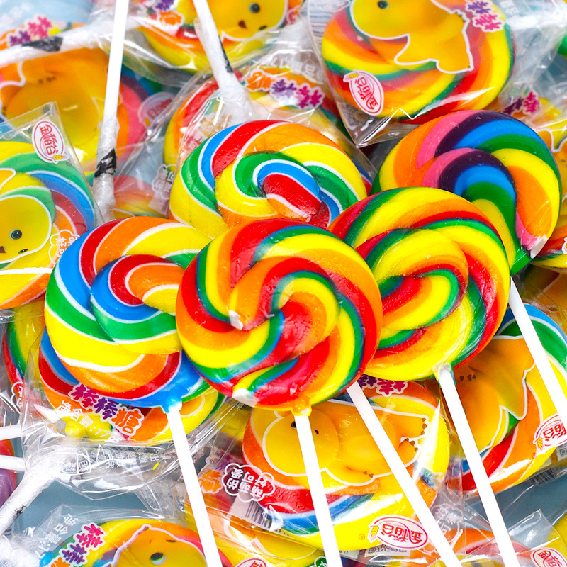 Golden Rice 17g Milk Dragon Colorful Wave Board Candy Lollipop Children's Snack Boxed Candy School Convenience Store Wholesale