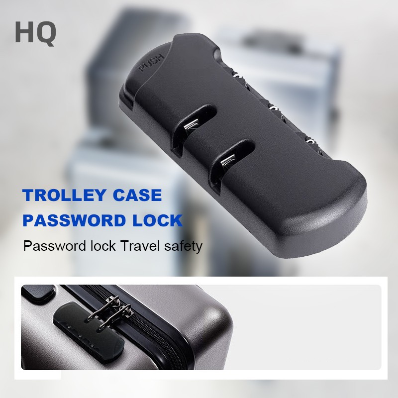 Travel password lock luggage bag lock accessories thumb lock cosmetic bag backpack satchel password accessories fixed lock
