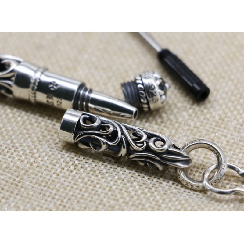 Sterling Silver Sword Ballpoint Pen Retro Hollow Tang Grass Pattern Business Men's High-grade Signature Pen Silver Decoration Craft Gift
