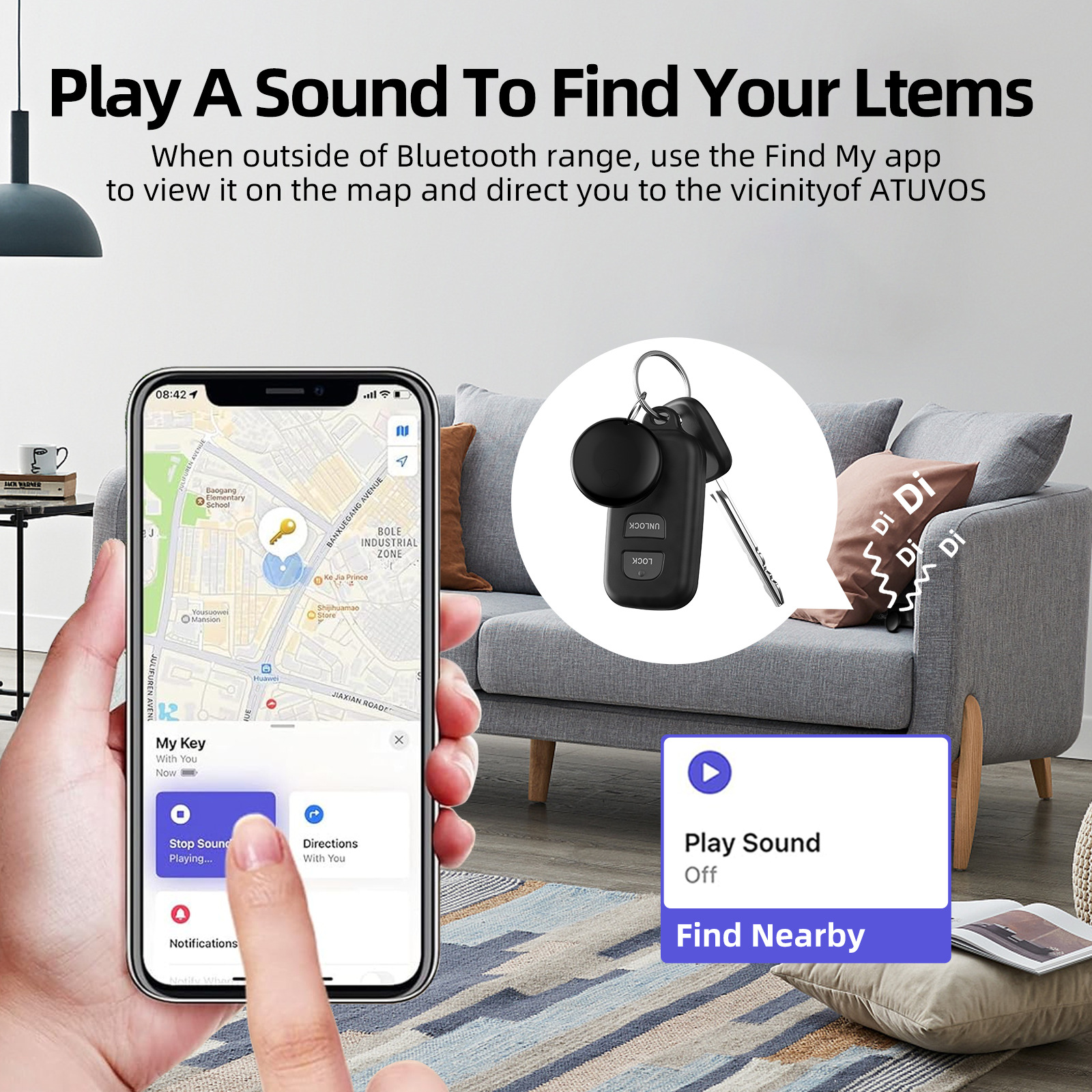 Suitable for Airtag Ios Card Smart Anti-Lost Finder Mfi Certified Locator to Find Items