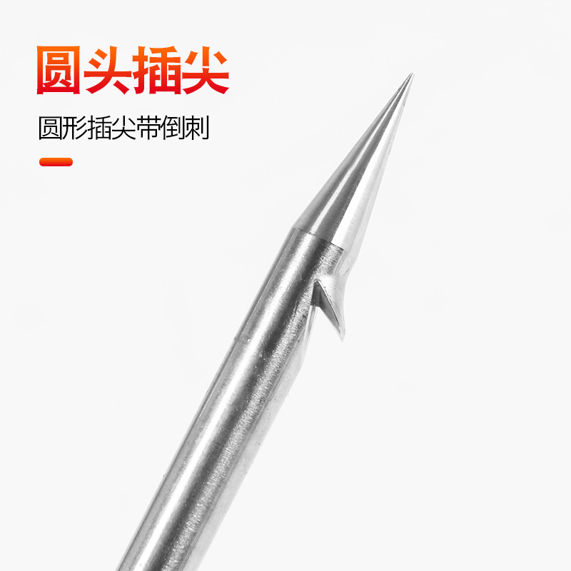 Stainless steel harpoon flat teeth round teeth with barbs 3 teeth five teeth row fork lantern Fork Fishing Gear Accessories Wholesale