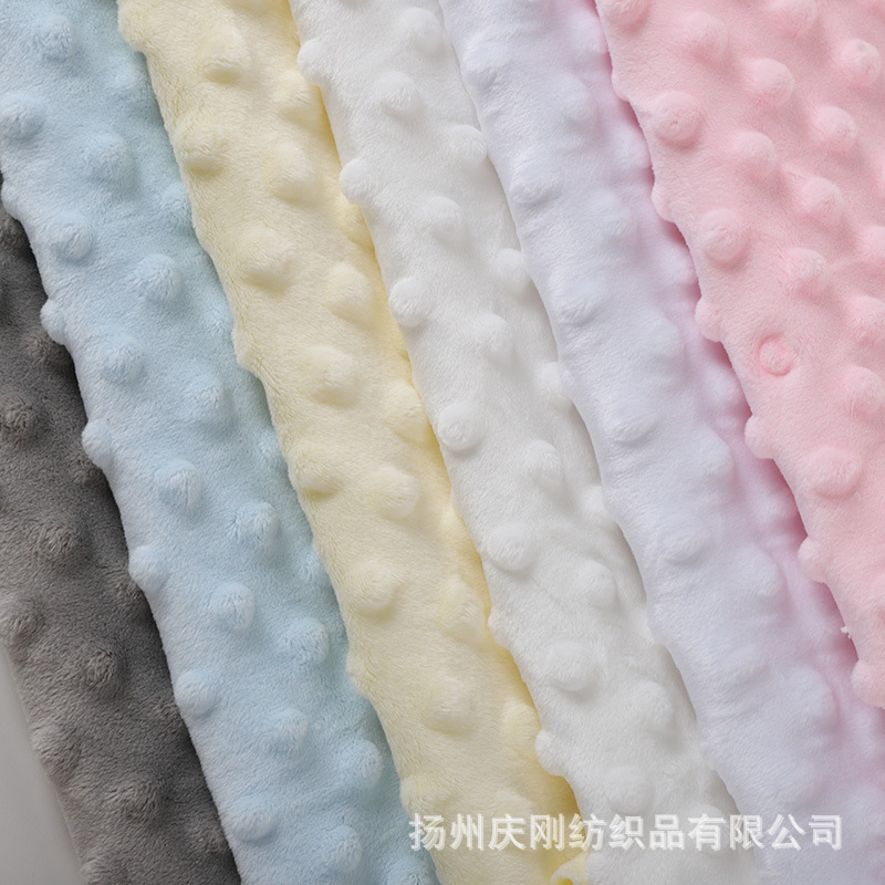 Pressed foam Crystal super soft spot bubble Velvet Baby soothing plush pea blanket super soft top bubble flannel fabric