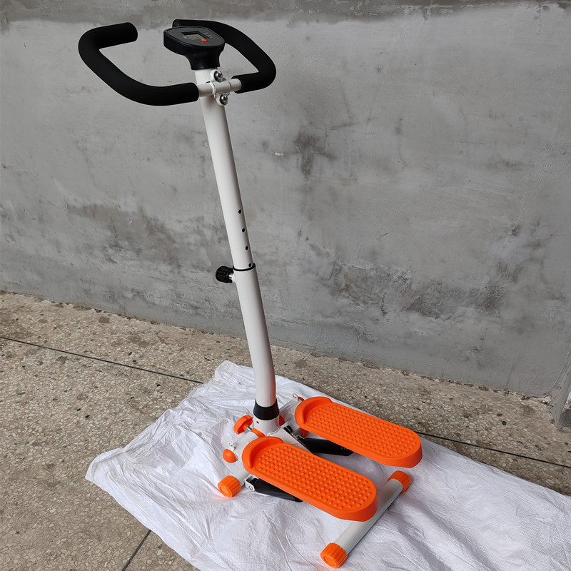 Adjustable Height Stepping Machine with Armrests Household Body Shaping Stepping Machine Ultra-quiet Leg Waist Twister Foot Stepping Machine