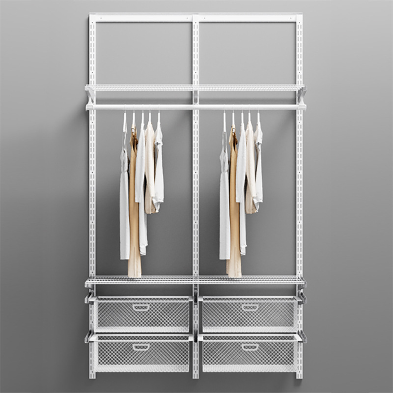 Metal Open cloakroom wardrobe bedroom home clothes hanging area wall hanging wardrobe frame walk-in hanger accessories