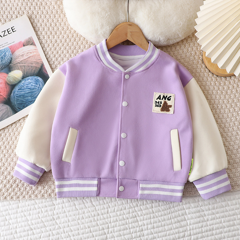Children's baseball jacket thin spring and autumn 2024 new boys' jacket children's clothing children's fried street cardigan fashion top