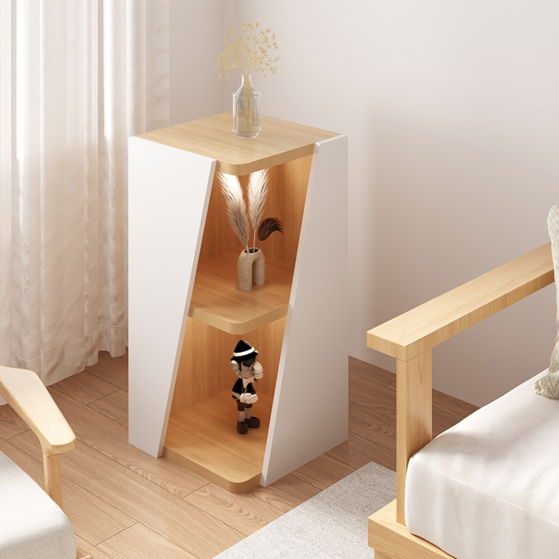 Corner Cabinet Corner Cabinet Wall-Mounted Crooked Cabinet Entrance Bookcase Corner Corner Storage Rack Corner Creative Triangle Cabinet Curved