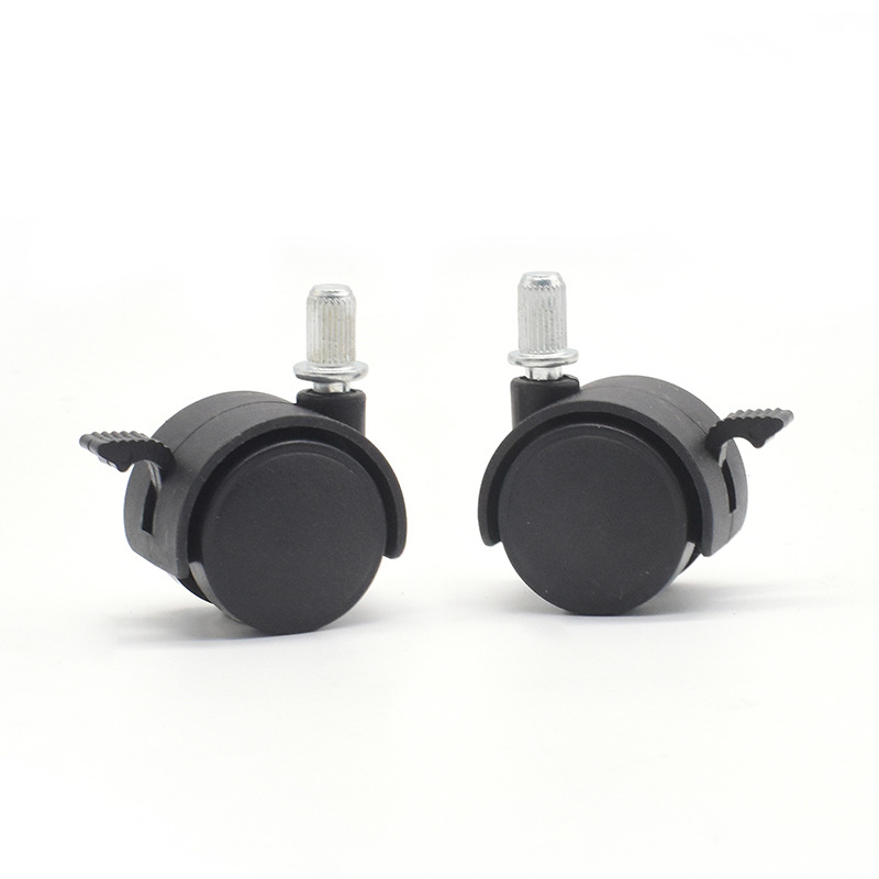 Manufacturers supply PP straight casters plastic storage cabinet casters, mobile air conditioning casters, rack universal wheels