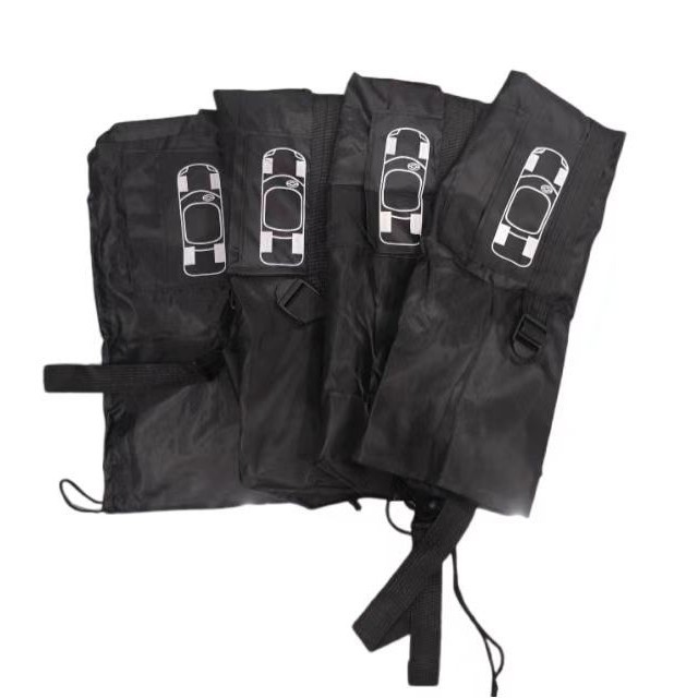 Cross-Border Hot Selling 190t Polyester Taffeta Tire Cover Car Spare Tire Cover Snow Tire Storage Bag Wheel Cover Protective Cover