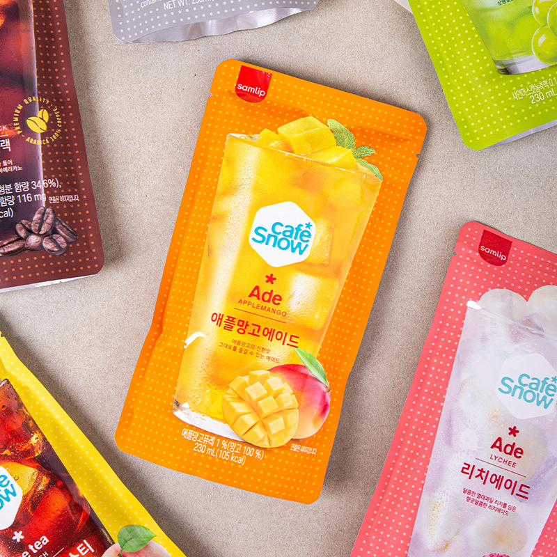 South Korea Imported Samlip Samlip Sweet Hazelnut Flavored Coffee Drink Mango Green Grape Flavored Bagged Drink