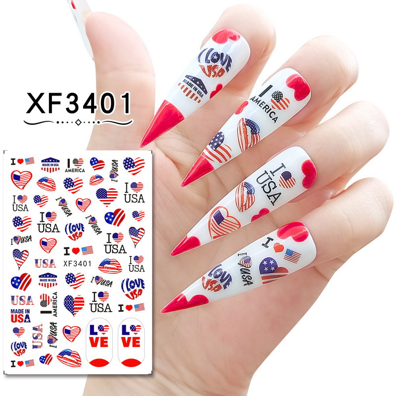 Independence Day Series Cross-border Supply Manicure Stickers Nail Stickers 8 Set Manicure Accessories