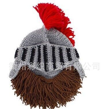 2025 Hot Selling Creative Funny Knight Hat Warm Ear Protection Wool Hat