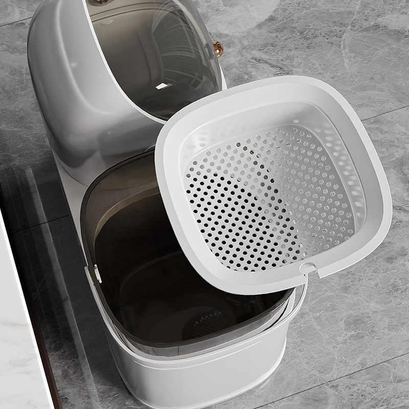 Tea bucket waste water bucket tea bucket tea residue bucket dry and wet separation tea leakage trash can tea set accessories tea table storage