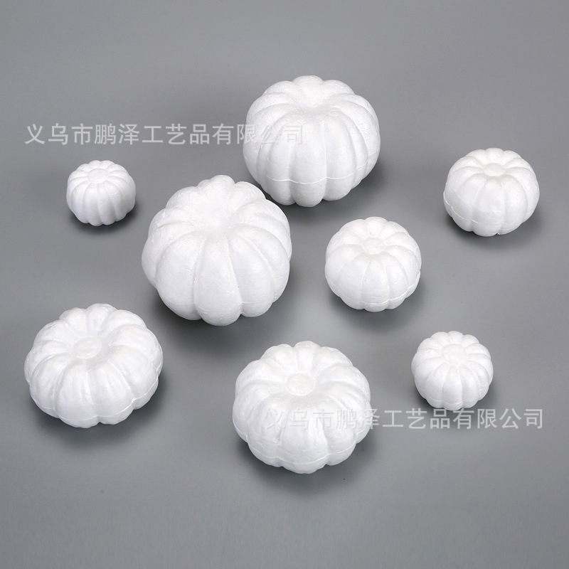Foam Pumpkin White Billet Kindergarten DIY Handmade Children's Painted Accessories Halloween Christmas Simulation Pumpkin
