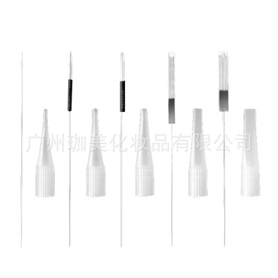 Semi-Permanent Tattoo Machine Needle Single Needle Eyeliner Bleaching Lip Row 7-Needle Semi-Throwing Machine Needle Cap Round Three-Needle Supplies Tools