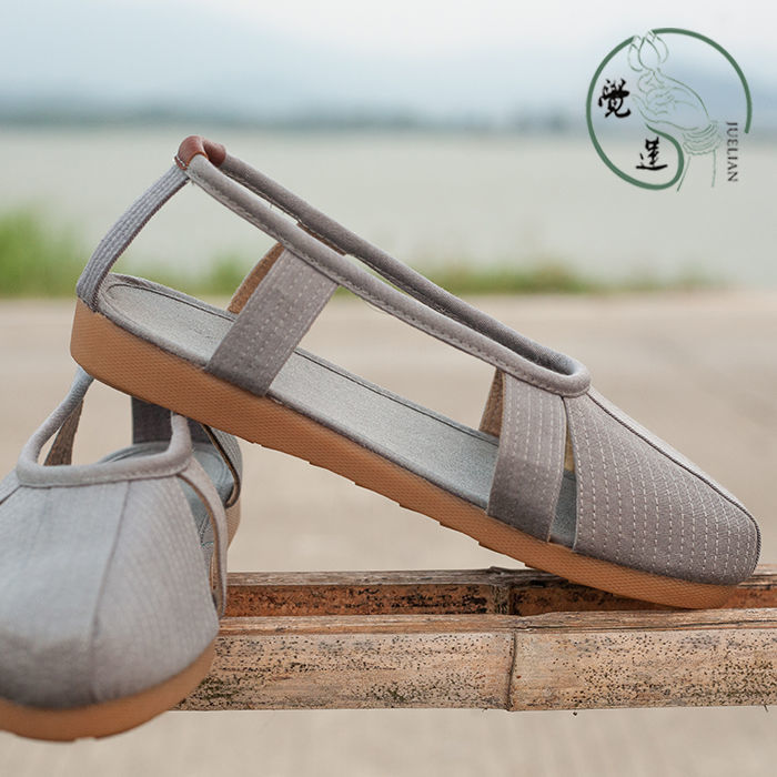 Summer Lohan Shoes Men's and Women's Monk Shoes Buddhist Monk Monk Sandals Buren Mesh Breathable Monk Shoes Meditation Shoes
