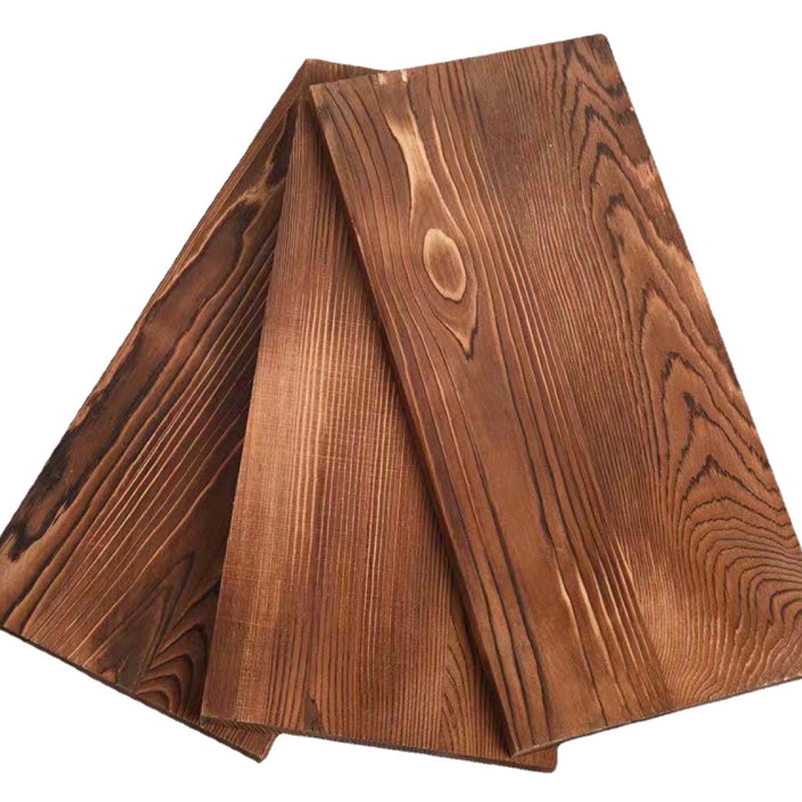 Factory Outlet Tung Wood Carbonized Wood Board Old Solid Wood Storage Board Anti-corrosion One-word Solid Wood Board Carbon Burning Board
