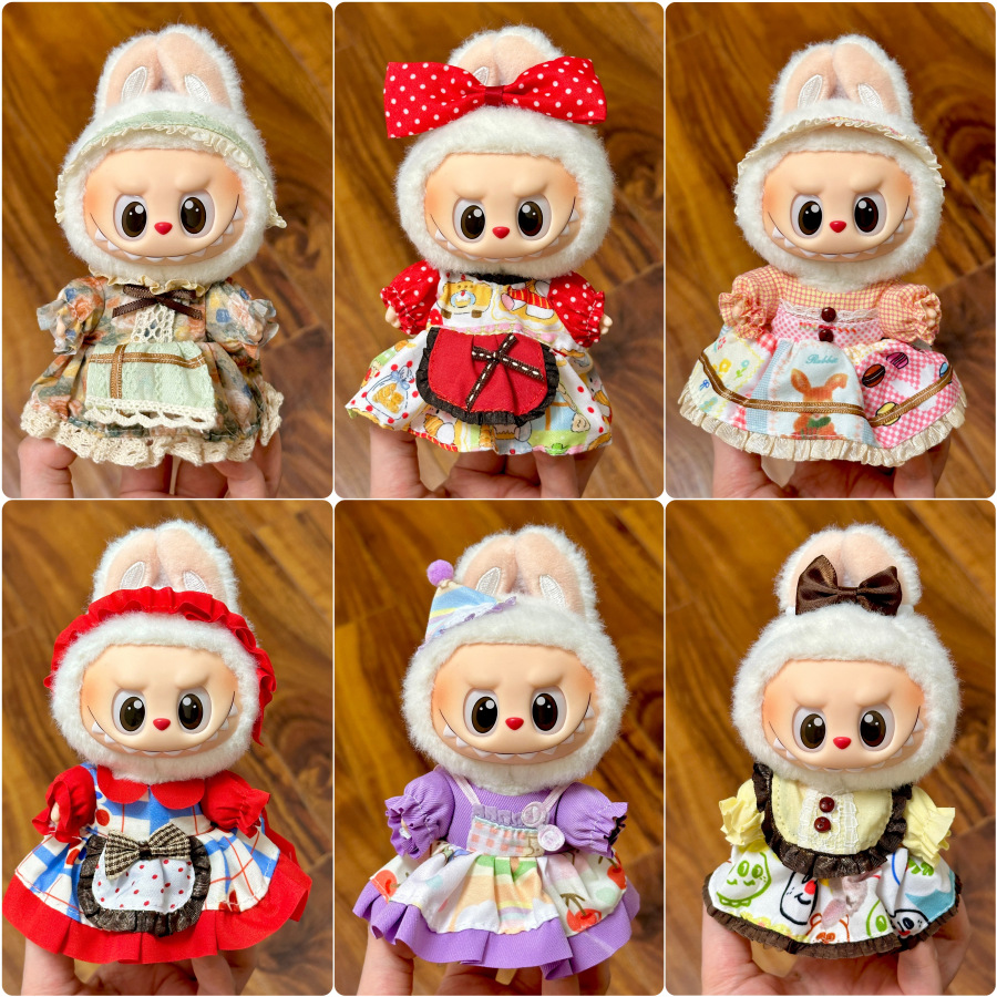 Only Clothes Are Suitable for 17cm Labubu Vinyl Dolls, Plush Dolls, and Other Wearable Clothes for Changing Clothes