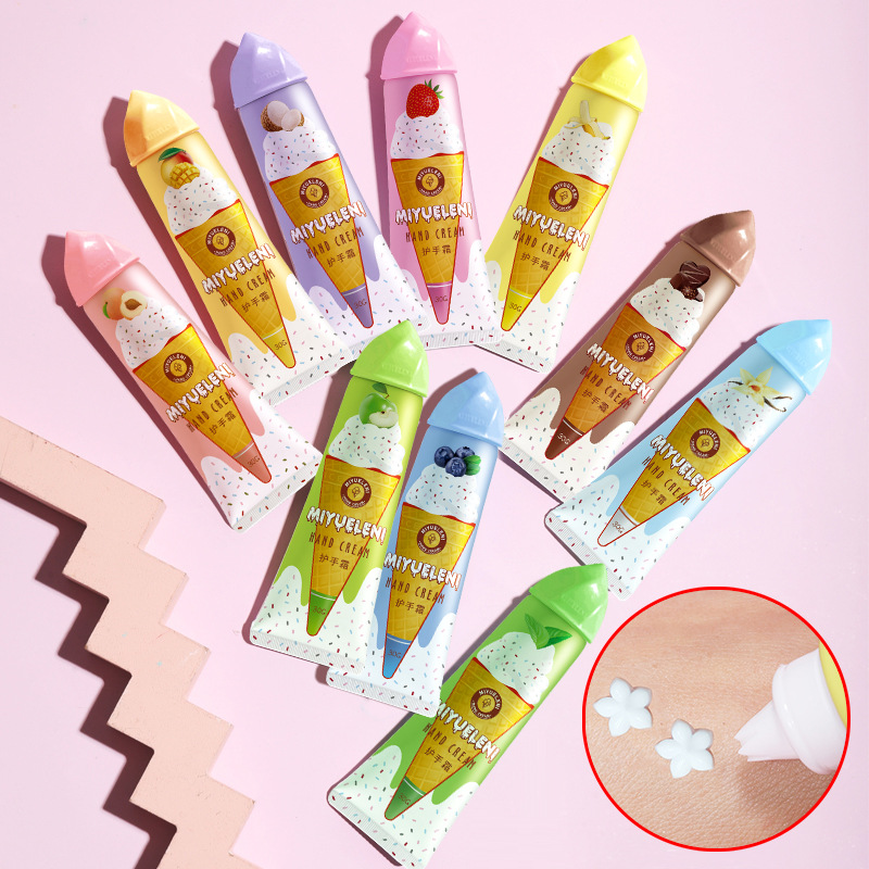 Крем для рук Mixiaoloni с ароматом мороженого 30г увлажняющий не жирный освежающий онлайн трансляция поставка партия