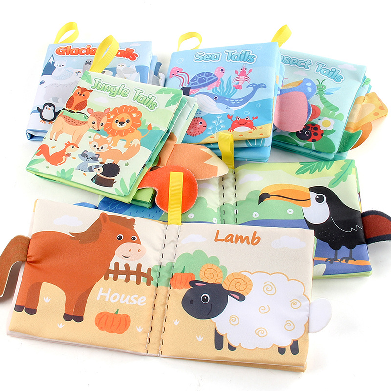 Infant Cloth Book, Early Education Toys, Marine Animal Palm Book, Tear-Resistant, Various Cognitive Baby Cloth Book, Amazon